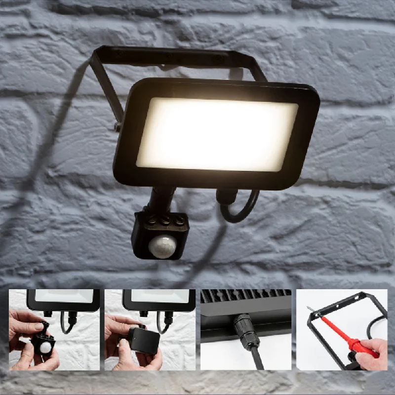 Track lighting with motion - sensor capabilitiesKnightsbridge 230V IP65 LED Outdoor Fast Fix Floodlight Track lighting with motion - sensor capabilitiesKnightsbridge 230V IP65 LED Outdoor Fast Fix Floodlight