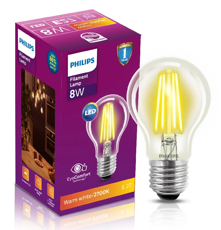 Track lighting for retail window displaysPhilips Filament LED Bulb (E27 base, A60 bulb) Track lighting for retail window displaysPhilips Filament LED Bulb (E27 base, A60 bulb)