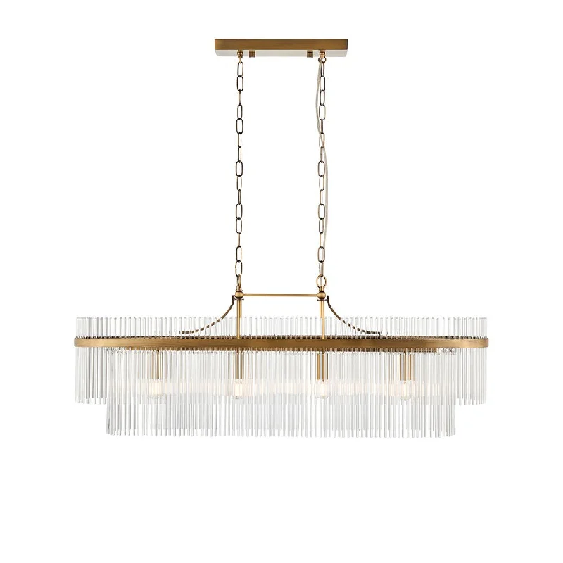 Track lighting with multiple heads for flexibilityStefan 4Lt Linear Pendant - Antique Brass Track lighting with multiple heads for flexibilityStefan 4Lt Linear Pendant - Antique Brass