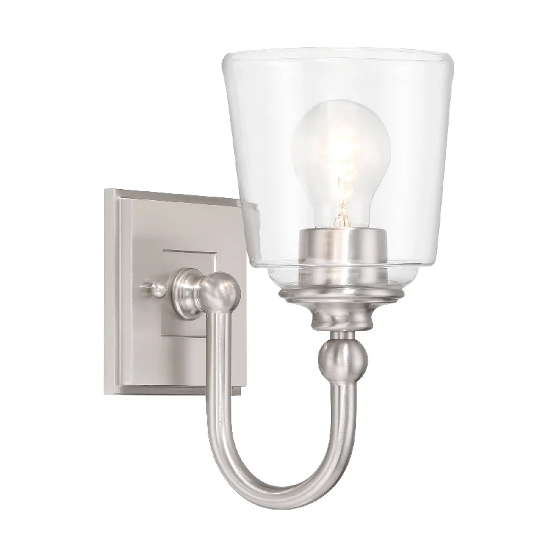 Corrosion - Resistant Industrial Lighting for Coastal FactoriesAntonia 11" 1 Light Wall Sconce Brushed Nickel Finish Corrosion - Resistant Industrial Lighting for Coastal FactoriesAntonia 11" 1 Light Wall Sconce Brushed Nickel Finish