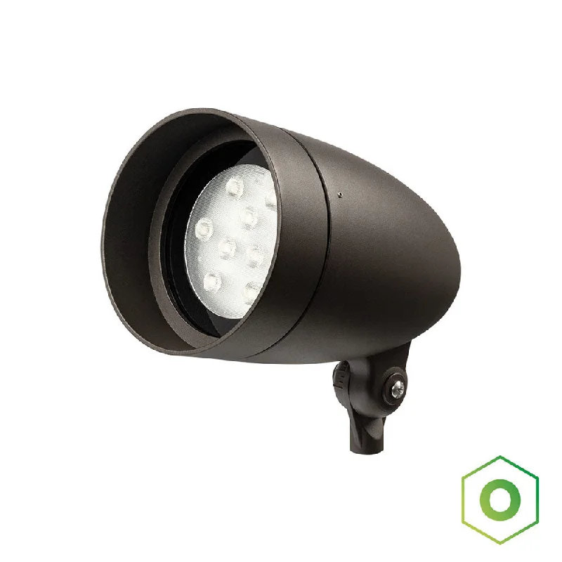 Track lighting with a brushed nickel finishAtlas Lighting Origin Bullet Flood Light Large ORLB