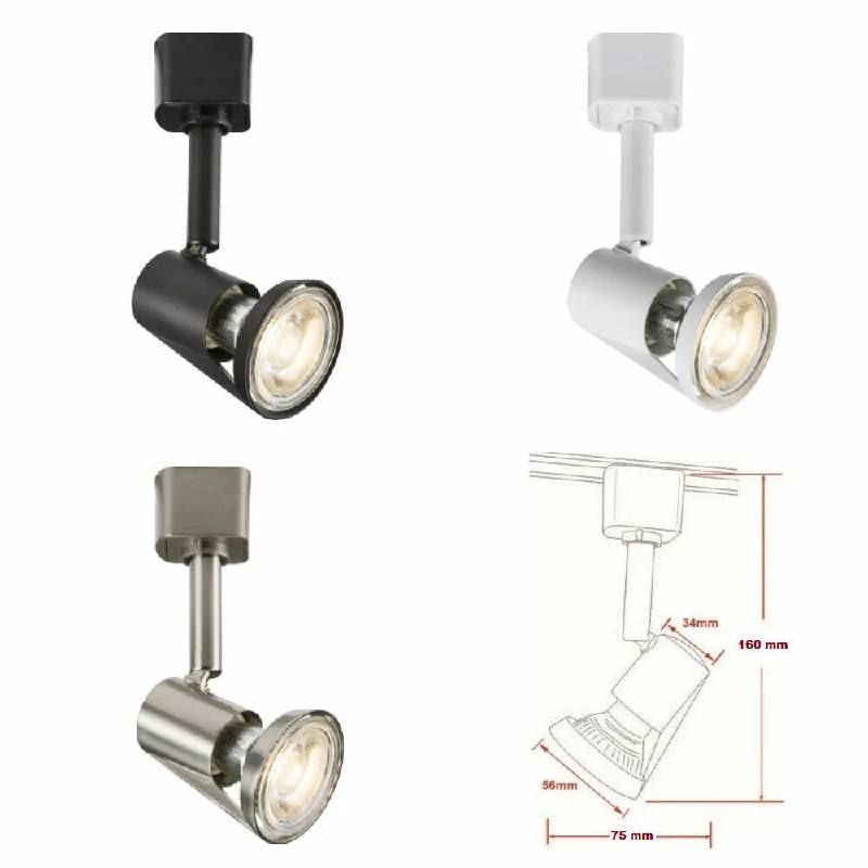 Track lighting for replacing old fluorescent fixturesKnightsbridge Single Circuit Multi Display Mains Powered GU10 LED Track Spot Direction Light Track lighting for replacing old fluorescent fixturesKnightsbridge Single Circuit Multi Display Mains Powered GU10 LED Track Spot Direction Light