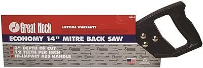 Track lighting with a sleek profileGreat Neck 14 In. Mitre Back Saw Plastic Handle