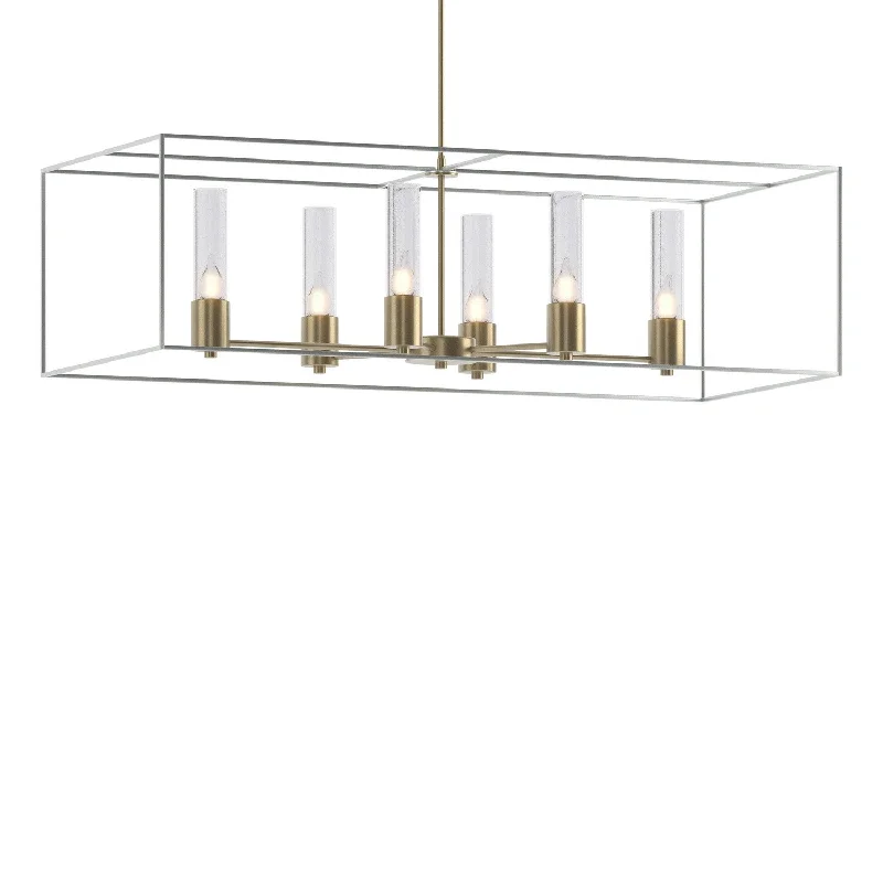 Adjustable Industrial Lighting for Flexible IlluminationPortico Six Light Pendant