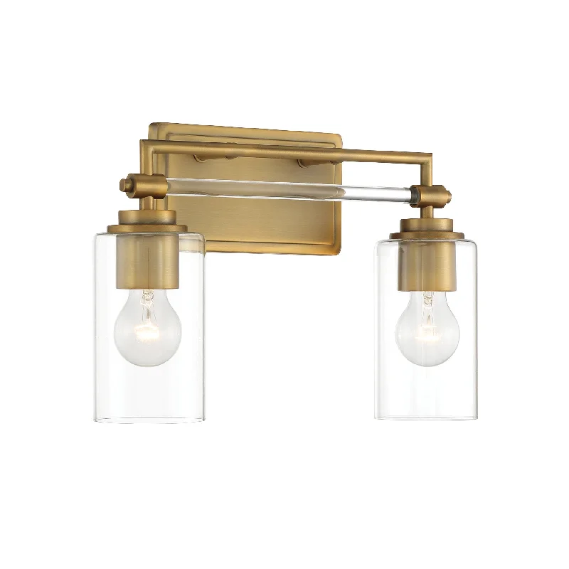 Industrial Emergency Lighting for Safety in FactoriesBinsley 16" 2 Lights Vanity Light Brass Finish Industrial Emergency Lighting for Safety in FactoriesBinsley 16" 2 Lights Vanity Light Brass Finish