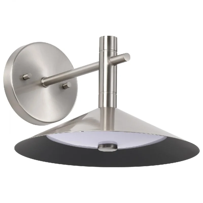 Industrial Lighting for Furniture FactoriesCorrine 10" LED Wall Sconce, Brushed Nickel Finish Industrial Lighting for Furniture FactoriesCorrine 10" LED Wall Sconce, Brushed Nickel Finish