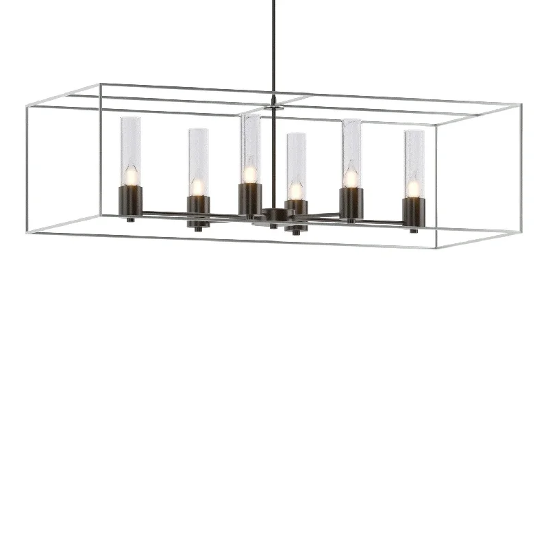 Dimmable Industrial Lighting for Ambiance ControlPortico Six Light Pendant