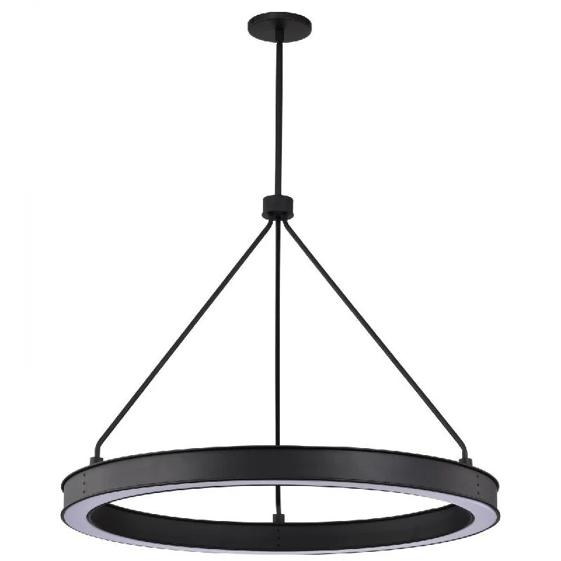 Adjustable Industrial Lighting for Flexible IlluminationLongford 30" LED Pendant Light, Textured Black Finish Adjustable Industrial Lighting for Flexible IlluminationLongford 30" LED Pendant Light, Textured Black Finish
