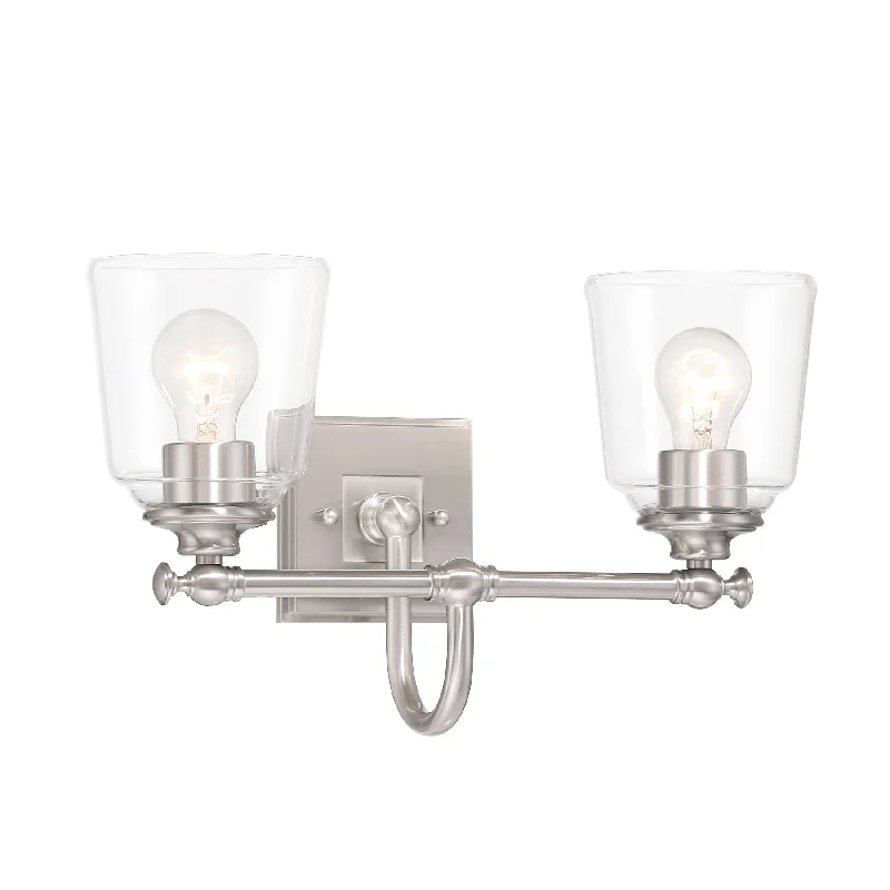 Low - Bay Industrial Lighting Fixtures for Small FactoriesAntonia 17" 2 Lights Vanity Light Brushed Nickel Finish