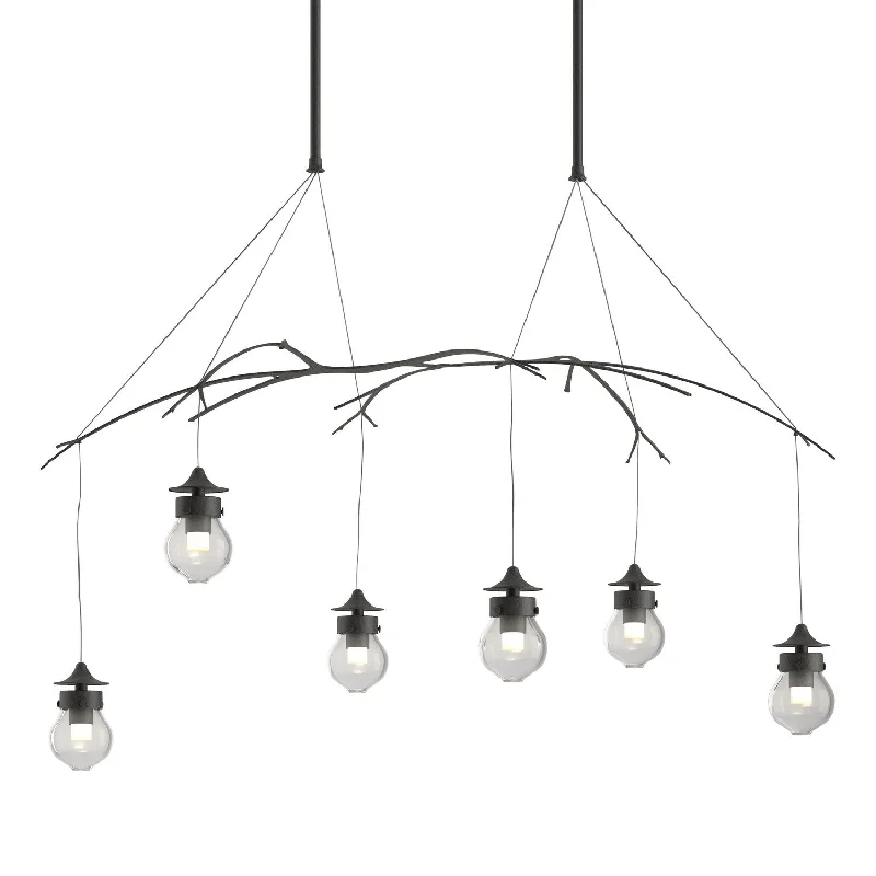 Dimmable Industrial Lighting for Ambiance ControlKiwi Six Light Pendant