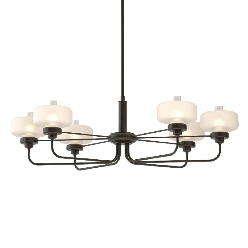Dimmable Industrial Lighting for Ambiance ControlNola Six Light Pendant