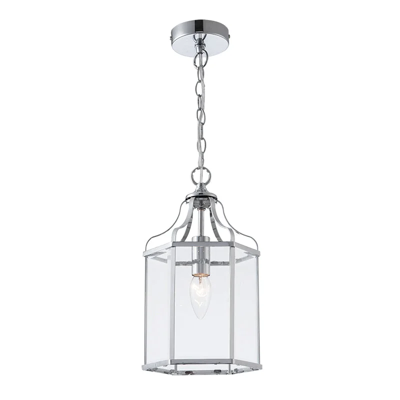 Track lighting with a sleek profileCambridge Panel Lantern - Polished Chrome