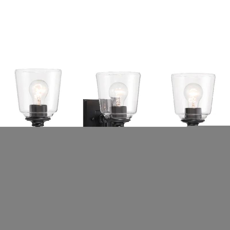 Shock - Resistant Industrial Lighting for Vibrating Machinery AreasAntonia 25" 3 Lights Vanity Light Black Finish Shock - Resistant Industrial Lighting for Vibrating Machinery AreasAntonia 25" 3 Lights Vanity Light Black Finish