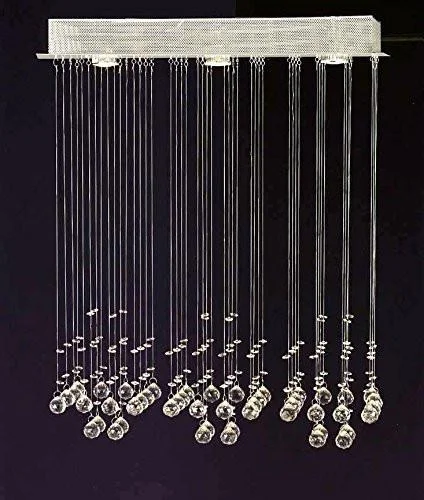 Large Chandeliers for Grand Halls and FoyersLarge Chandeliers for Grand Halls and FoyersThree light Modern Chandelier Rain Drop Lighting Crystal Ball Fixture Pendant Ceiling Lamp H31 X W25 X Depth 10 Modern - C9076/993