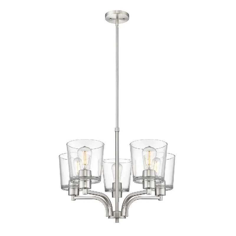 Oversized Chandeliers as a Statement Piece in Living RoomsOversized Chandeliers as a Statement Piece in Living Rooms5 Lamps Evalon Chandelier - Brushed Nickel Finish - Clear Glass - 24in Diameter - E26 Medium Base Oversized Chandeliers as a Statement Piece in Living RoomsOversized Chandeliers as a Statement Piece in Living Rooms5 Lamps Evalon Chandelier - Brushed Nickel Finish - Clear Glass - 24in Diameter - E26 Medium Base