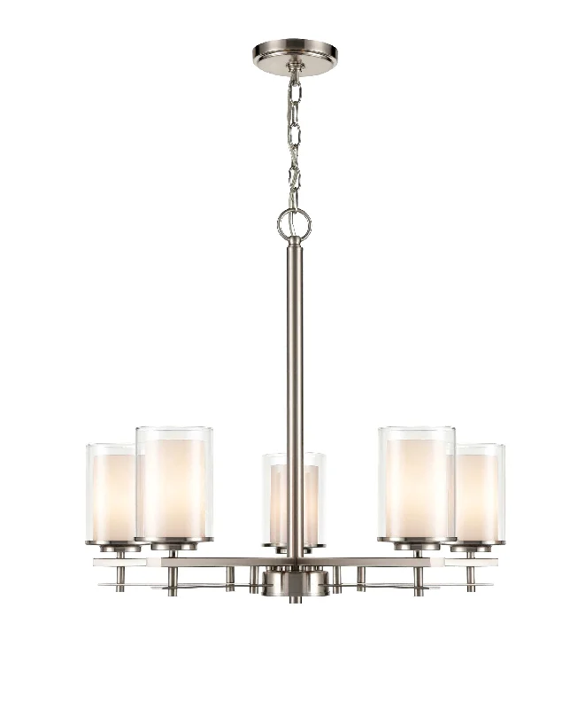 Chandeliers for Low Ceilings to Avoid OvercrowdingChandeliers for Low Ceilings to Avoid Overcrowding5 Lamps Huderson Chandelier - Brushed Nickel - Clear Out / Etched White Inside Glass - 26in Diameter - E26 Medium Base Chandeliers for Low Ceilings to Avoid OvercrowdingChandeliers for Low Ceilings to Avoid Overcrowding5 Lamps Huderson Chandelier - Brushed Nickel - Clear Out / Etched White Inside Glass - 26in Diameter - E26 Medium Base