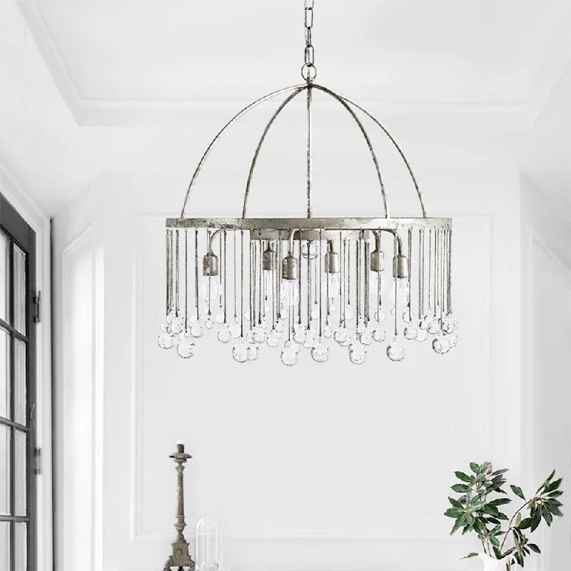 Chandeliers for High Ceilings to Fill Vertical SpaceChandeliers for High Ceilings to Fill Vertical Space6-light Vintage Luxe Glass Crystal Chandelier - Antiqued Silver Chandeliers for High Ceilings to Fill Vertical SpaceChandeliers for High Ceilings to Fill Vertical Space6-light Vintage Luxe Glass Crystal Chandelier - Antiqued Silver