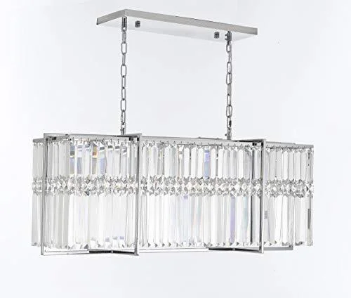 Chandeliers with Venetian Glass for a Luxurious LookChandeliers with Venetian Glass for a Luxurious Look8 Light 37" Modern Contemporary Crystal Chandelier Rectangular Chandeliers LightingLimited Edition - G7-92606/8 Chandeliers with Venetian Glass for a Luxurious LookChandeliers with Venetian Glass for a Luxurious Look8 Light 37" Modern Contemporary Crystal Chandelier Rectangular Chandeliers LightingLimited Edition - G7-92606/8
