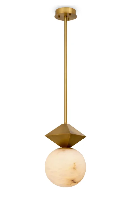 Chandeliers with Metal Frames in Black FinishChandeliers with Metal Frames in Black FinishAlabaster Sphere Pendant Light | Eichholtz Elko