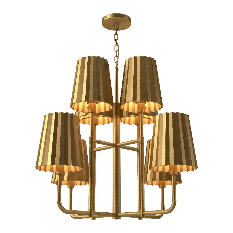 Chandeliers with Murano Glass for a High - End Artistic TouchChandeliers with Murano Glass for a High - End Artistic TouchAlora Mood Plisse 30 Inch Chandelier Chandeliers with Murano Glass for a High - End Artistic TouchChandeliers with Murano Glass for a High - End Artistic TouchAlora Mood Plisse 30 Inch Chandelier