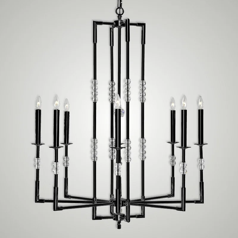 Chandeliers with Adjustable Arms for Directional LightingChandeliers with Adjustable Arms for Directional LightingAmerican Brass & Crystal Magro CH3544-35S-ST Chandelier Light - Old Bronze (Black) Chandeliers with Adjustable Arms for Directional LightingChandeliers with Adjustable Arms for Directional LightingAmerican Brass & Crystal Magro CH3544-35S-ST Chandelier Light - Old Bronze (Black)
