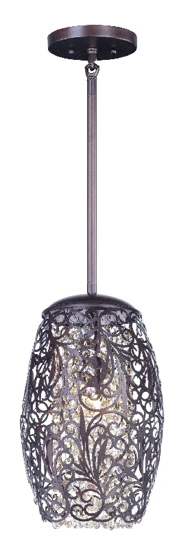 French Country Chandeliers with a Romantic AuraFrench Country Chandeliers with a Romantic AuraArabesque 1-Light Mini Pendant Oil Rubbed Bronze - C157-24153CGOI