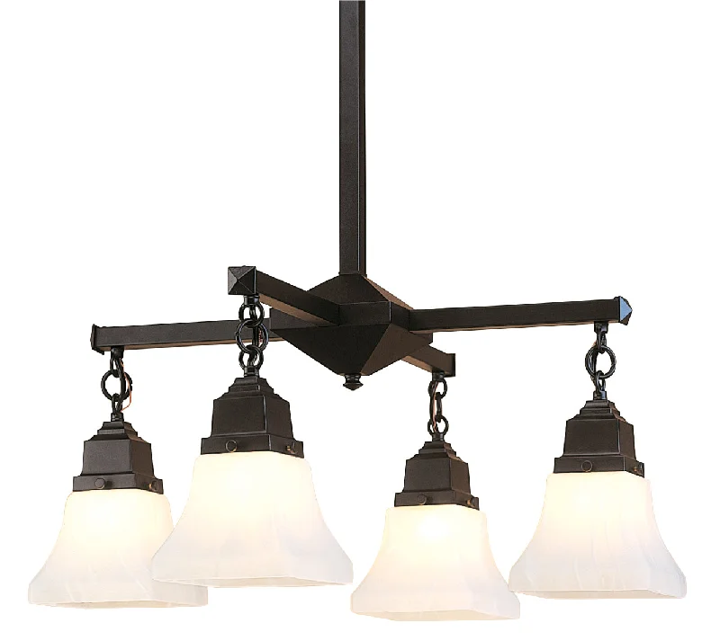 Chandeliers with Adjustable Height for Custom InstallationChandeliers with Adjustable Height for Custom InstallationArroyo Ruskin RCH-4-BK Chandelier Light - Satin Black