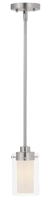 Incandescent Chandeliers for a Warm and Traditional GlowIncandescent Chandeliers for a Warm and Traditional GlowLivex Manhattan 1 Light Brushed Nickel Mini Pendant - C185-1540-91 Incandescent Chandeliers for a Warm and Traditional GlowIncandescent Chandeliers for a Warm and Traditional GlowLivex Manhattan 1 Light Brushed Nickel Mini Pendant - C185-1540-91