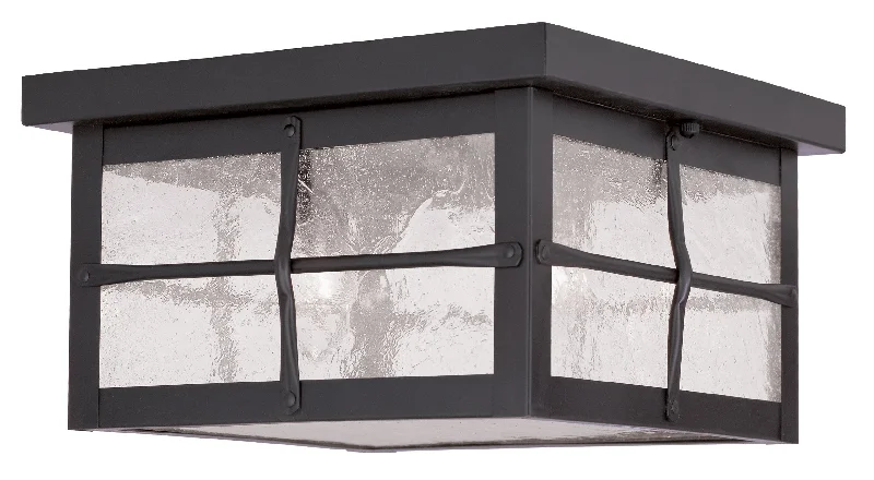 Victorian - Inspired Chandeliers with Ornate DetailsVictorian - Inspired Chandeliers with Ornate DetailsLivex Brighton 3 Light Hammered BZ Outdoor Flush Mount - C185-2689-07