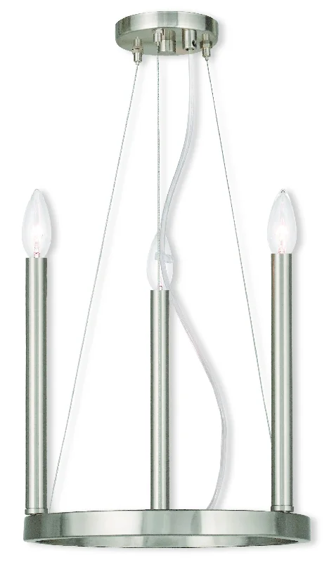 Chandeliers with Candle - Style Bulbs for a Classic AestheticChandeliers with Candle - Style Bulbs for a Classic AestheticLivex Alpine 3 Light Brushed Nickel Mini Chandelier - C185-40243-91 Chandeliers with Candle - Style Bulbs for a Classic AestheticChandeliers with Candle - Style Bulbs for a Classic AestheticLivex Alpine 3 Light Brushed Nickel Mini Chandelier - C185-40243-91