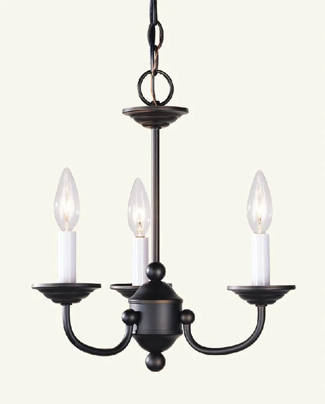 Incandescent Chandeliers for a Warm and Traditional GlowIncandescent Chandeliers for a Warm and Traditional GlowLivex Home Basics 3 Light Bronze Mini Chandelier - C185-4153-07