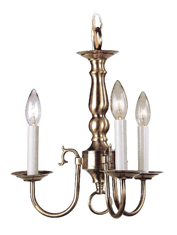 Chandeliers with Candle - Style Bulbs for a Classic AestheticChandeliers with Candle - Style Bulbs for a Classic AestheticLivex Williamsburgh 3 Light Antique Brass Mini Chandelier - C185-5013-01 Chandeliers with Candle - Style Bulbs for a Classic AestheticChandeliers with Candle - Style Bulbs for a Classic AestheticLivex Williamsburgh 3 Light Antique Brass Mini Chandelier - C185-5013-01