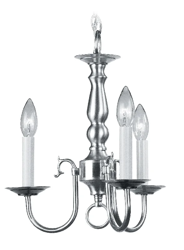 Traditional Brass Chandeliers for Classic InteriorsTraditional Brass Chandeliers for Classic InteriorsLivex Williamsburgh 3 Light Brushed Nickel Mini Chandelier - C185-5013-91 Traditional Brass Chandeliers for Classic InteriorsTraditional Brass Chandeliers for Classic InteriorsLivex Williamsburgh 3 Light Brushed Nickel Mini Chandelier - C185-5013-91