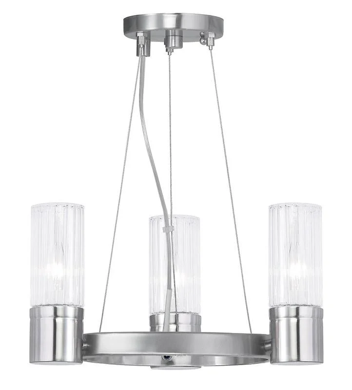 Art Deco Chandeliers for a Retro - Glam LookArt Deco Chandeliers for a Retro - Glam LookLivex Midtown 3 Light Brushed Nickel Mini Chandelier - C185-50693-91 Art Deco Chandeliers for a Retro - Glam LookArt Deco Chandeliers for a Retro - Glam LookLivex Midtown 3 Light Brushed Nickel Mini Chandelier - C185-50693-91