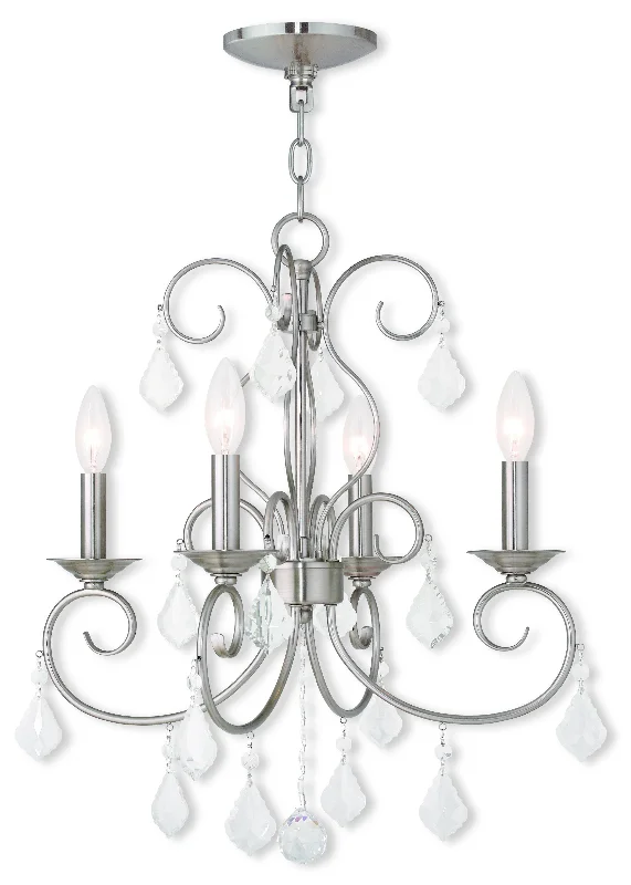 Industrial Iron Chandeliers for Loft - Inspired SpacesIndustrial Iron Chandeliers for Loft - Inspired SpacesLivex Donatella 4 Light Brushed Nickel Mini Chandelier - C185-50764-91 Industrial Iron Chandeliers for Loft - Inspired SpacesIndustrial Iron Chandeliers for Loft - Inspired SpacesLivex Donatella 4 Light Brushed Nickel Mini Chandelier - C185-50764-91