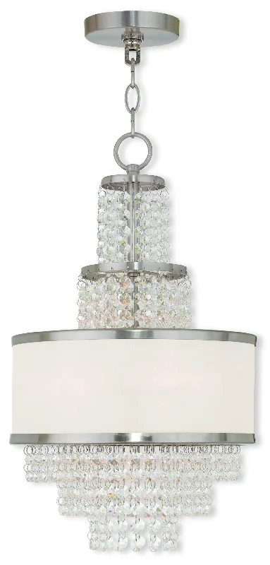 Chandeliers with Adjustable Height for Custom InstallationChandeliers with Adjustable Height for Custom InstallationLivex Prescott 3 Light Brushed Nickel Mini Chandelier - C185-50783-91 Chandeliers with Adjustable Height for Custom InstallationChandeliers with Adjustable Height for Custom InstallationLivex Prescott 3 Light Brushed Nickel Mini Chandelier - C185-50783-91