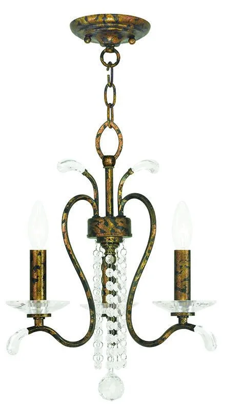 Victorian - Inspired Chandeliers with Ornate DetailsVictorian - Inspired Chandeliers with Ornate DetailsLivex Serafina 3 Bulb VBR Mini Chandelier/Ceiling Mount - C185-51003-71 Victorian - Inspired Chandeliers with Ornate DetailsVictorian - Inspired Chandeliers with Ornate DetailsLivex Serafina 3 Bulb VBR Mini Chandelier/Ceiling Mount - C185-51003-71