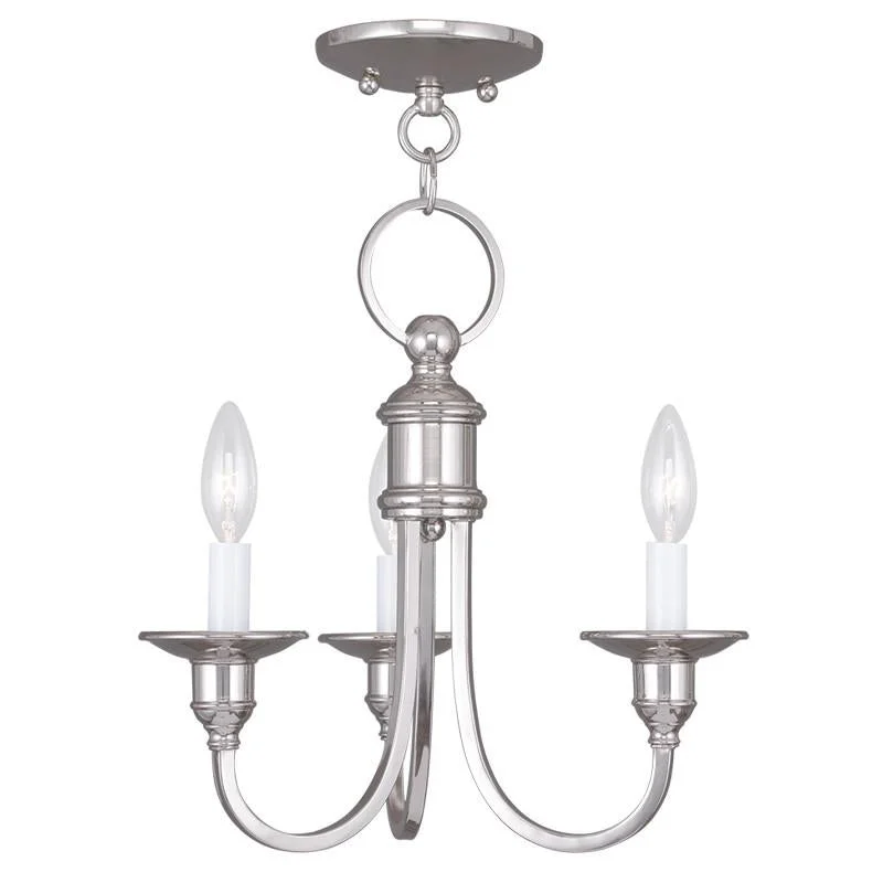 LED Chandeliers for Energy - Efficient LightingLED Chandeliers for Energy - Efficient LightingLivex Cranford 3 Light PN Mini Chandelier/Ceiling Mount - C185-5143-35 LED Chandeliers for Energy - Efficient LightingLED Chandeliers for Energy - Efficient LightingLivex Cranford 3 Light PN Mini Chandelier/Ceiling Mount - C185-5143-35