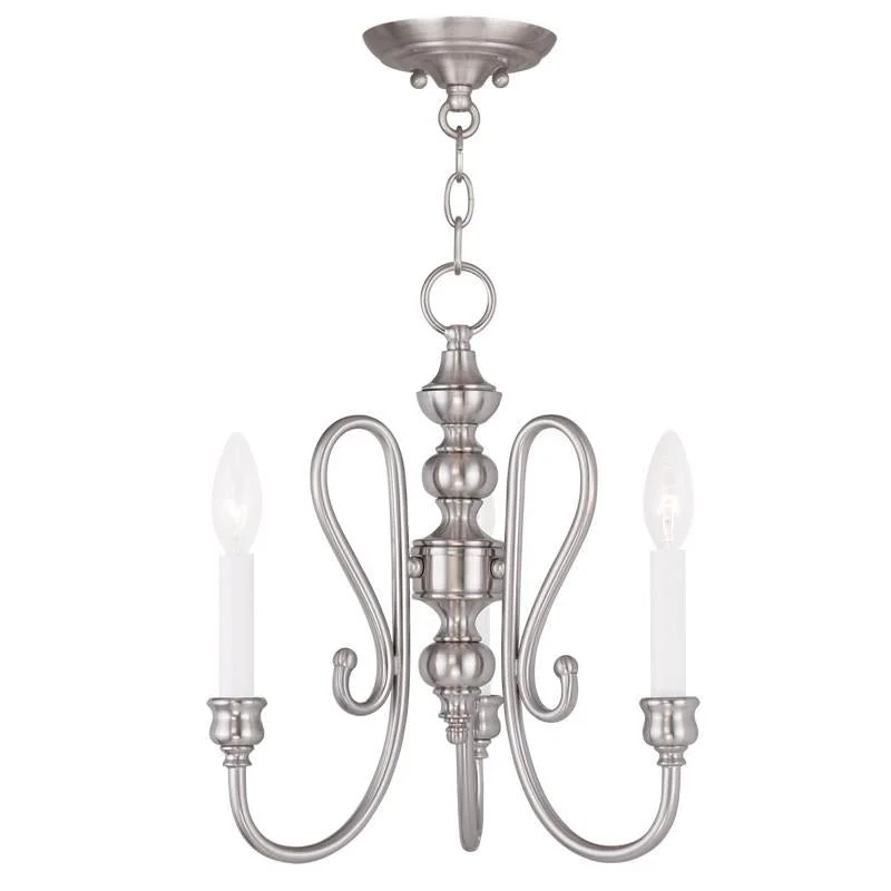 Chandeliers with Multiple Lights for Maximum IlluminationChandeliers with Multiple Lights for Maximum IlluminationLivex Caldwell 3 Light BN Mini Chandelier/Ceiling Mount - C185-5163-91 Chandeliers with Multiple Lights for Maximum IlluminationChandeliers with Multiple Lights for Maximum IlluminationLivex Caldwell 3 Light BN Mini Chandelier/Ceiling Mount - C185-5163-91