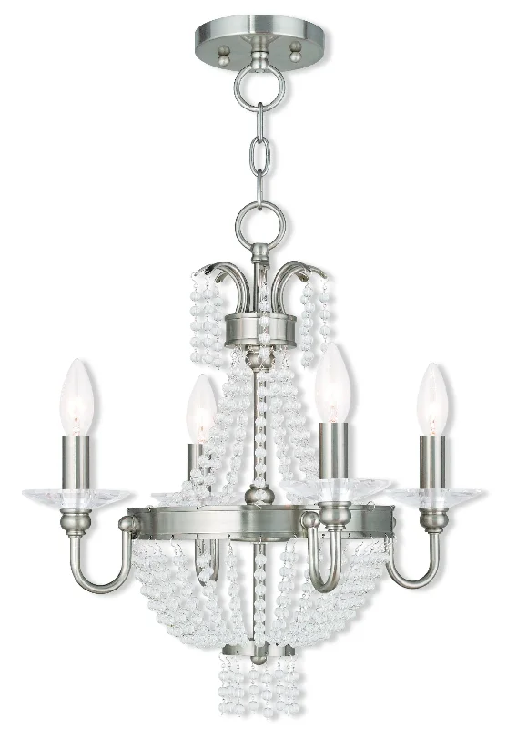 Chandeliers with Metal Frames in Bronze FinishChandeliers with Metal Frames in Bronze FinishLivex Valentina 4 Light BN Mini Chandelier/Ceiling Mount - C185-51844-91 Chandeliers with Metal Frames in Bronze FinishChandeliers with Metal Frames in Bronze FinishLivex Valentina 4 Light BN Mini Chandelier/Ceiling Mount - C185-51844-91