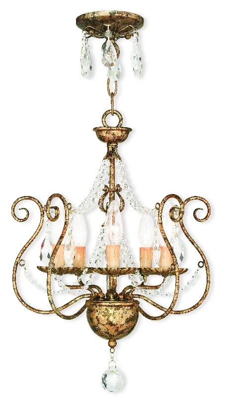 Chandeliers with Colored Glass for a Splash of ColorChandeliers with Colored Glass for a Splash of ColorLivex Isabella 5 Light EB Mini Chandelier/Ceiling Mount - C185-51915-36 Chandeliers with Colored Glass for a Splash of ColorChandeliers with Colored Glass for a Splash of ColorLivex Isabella 5 Light EB Mini Chandelier/Ceiling Mount - C185-51915-36