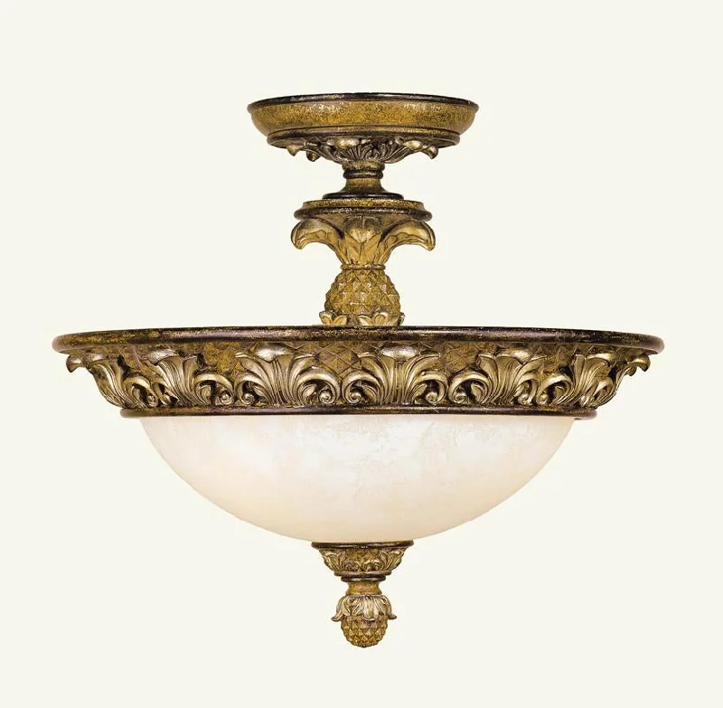 Chandeliers with Metal Frames in Silver FinishChandeliers with Metal Frames in Silver FinishLivex Savannah 3 Light Venetian Patina Semi Flush - C185-8467-57 Chandeliers with Metal Frames in Silver FinishChandeliers with Metal Frames in Silver FinishLivex Savannah 3 Light Venetian Patina Semi Flush - C185-8467-57