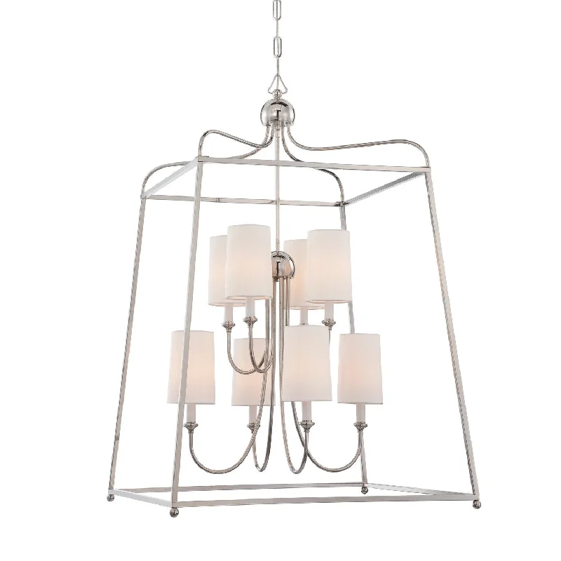 Chandeliers with Murano Glass for a High - End Artistic TouchChandeliers with Murano Glass for a High - End Artistic Touch8 Light Polished Nickel Modern Chandelier - C193-2248-PN Chandeliers with Murano Glass for a High - End Artistic TouchChandeliers with Murano Glass for a High - End Artistic Touch8 Light Polished Nickel Modern Chandelier - C193-2248-PN