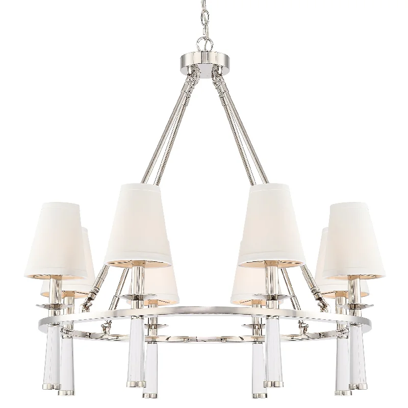 Ceiling - Mounted Chandeliers for Standard CeilingsCeiling - Mounted Chandeliers for Standard Ceilings8 Light Polished Nickel Mid Century Modern Transitional Chandelier - C193-8867-PN Ceiling - Mounted Chandeliers for Standard CeilingsCeiling - Mounted Chandeliers for Standard Ceilings8 Light Polished Nickel Mid Century Modern Transitional Chandelier - C193-8867-PN