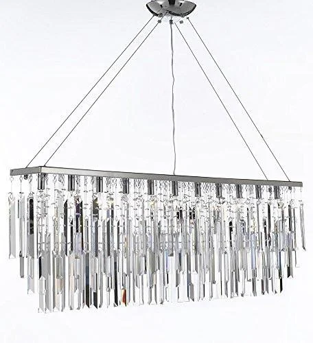 Chandeliers with Frosted Glass for a Softer Light DiffusionChandeliers with Frosted Glass for a Softer Light DiffusionChandelier With Empress Crystal (Tm) Modern Contemporary "Rain Drop" Chandeliers Billiard Pool Table Light Lighting With Crystal Icicles - F7-B40/926/11