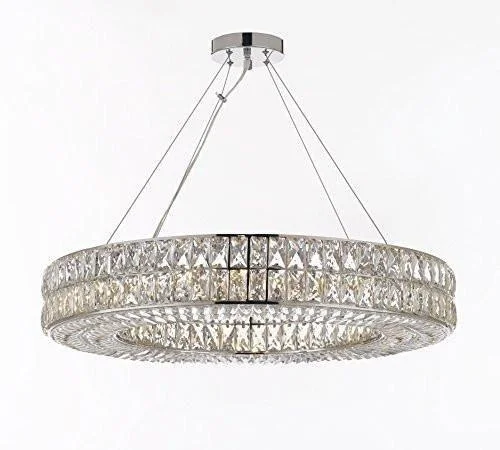 Chandeliers with Metal Frames in Bronze FinishChandeliers with Metal Frames in Bronze FinishCrystal Nimbus Ring Chandelier Modern/Contemporary Lighting Pendant 40" Wide - For Dining Room, Foyer, Entryway, Family Room - GB104-3063/14 Chandeliers with Metal Frames in Bronze FinishChandeliers with Metal Frames in Bronze FinishCrystal Nimbus Ring Chandelier Modern/Contemporary Lighting Pendant 40" Wide - For Dining Room, Foyer, Entryway, Family Room - GB104-3063/14