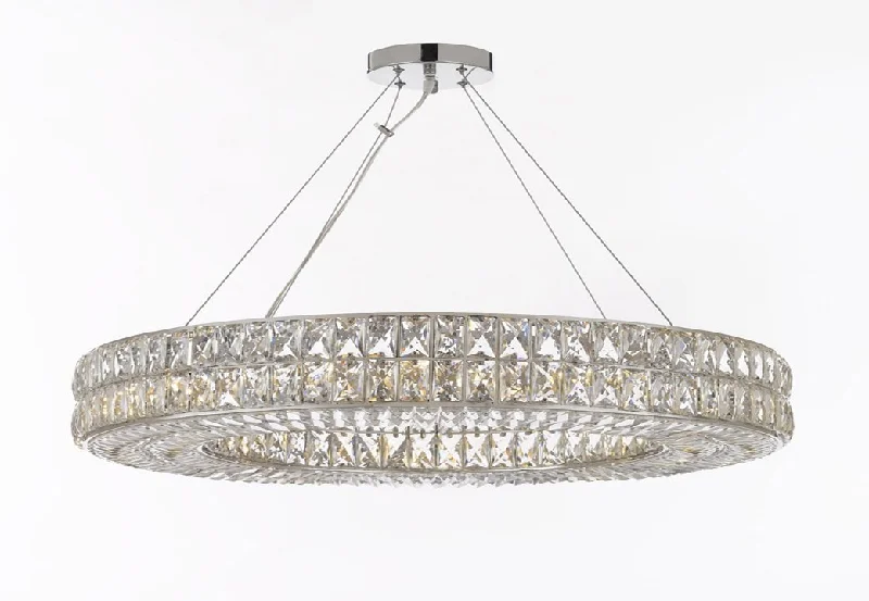 LED Chandeliers for Energy - Efficient LightingLED Chandeliers for Energy - Efficient LightingCrystal Nimbus Ring Chandelier Chandeliers Modern / Contemporary Lighting Pendant 44" Wide - Good for Dining Room, Foyer, Entryway, Family Room and More! - GB104-3063/17 LED Chandeliers for Energy - Efficient LightingLED Chandeliers for Energy - Efficient LightingCrystal Nimbus Ring Chandelier Chandeliers Modern / Contemporary Lighting Pendant 44" Wide - Good for Dining Room, Foyer, Entryway, Family Room and More! - GB104-3063/17