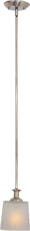 Chandeliers with Metal Frames in Silver FinishChandeliers with Metal Frames in Silver FinishFinesse 1-Light Mini Pendant Satin Nickel - C157-91500FTSN
