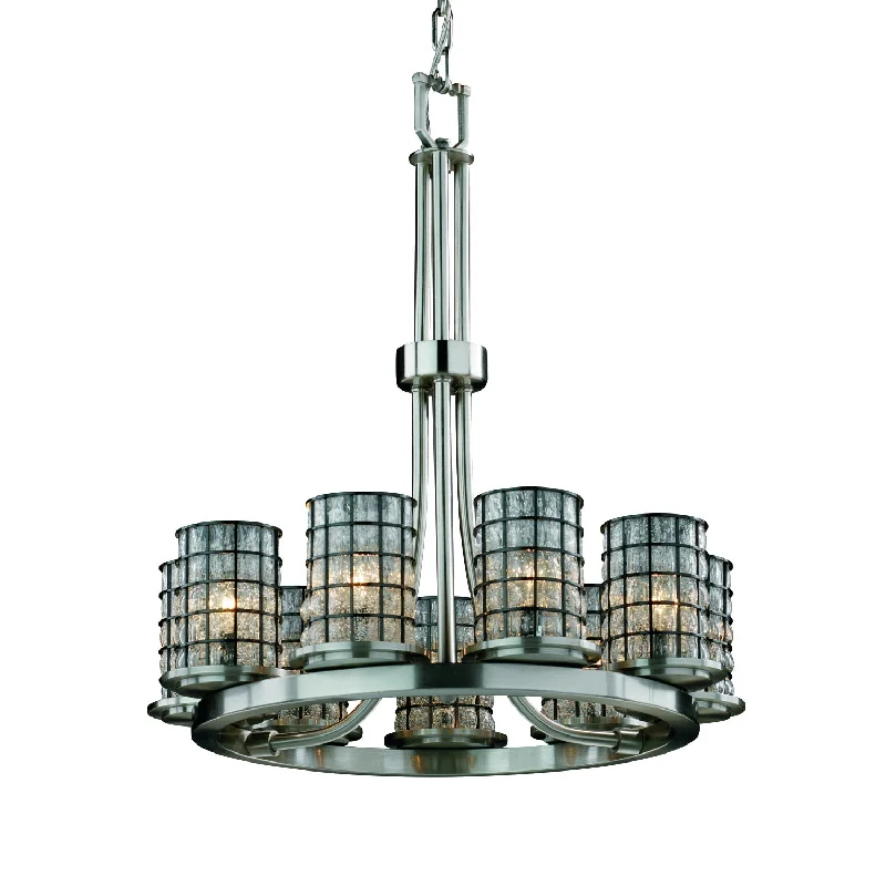 Chandeliers with Adjustable Height for Custom InstallationChandeliers with Adjustable Height for Custom InstallationJustice Designs Wire Glass WGL-8766-10-GRCB-NCKL Chandelier Light - Brushed Nickel Chandeliers with Adjustable Height for Custom InstallationChandeliers with Adjustable Height for Custom InstallationJustice Designs Wire Glass WGL-8766-10-GRCB-NCKL Chandelier Light - Brushed Nickel