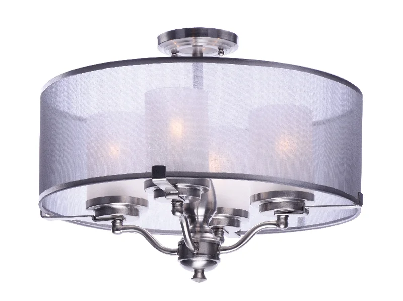 Chandeliers with Venetian Glass for a Luxurious LookChandeliers with Venetian Glass for a Luxurious LookLucid 4-Light Semi-Flush Mount Satin Nickel - C157-24550SSSN